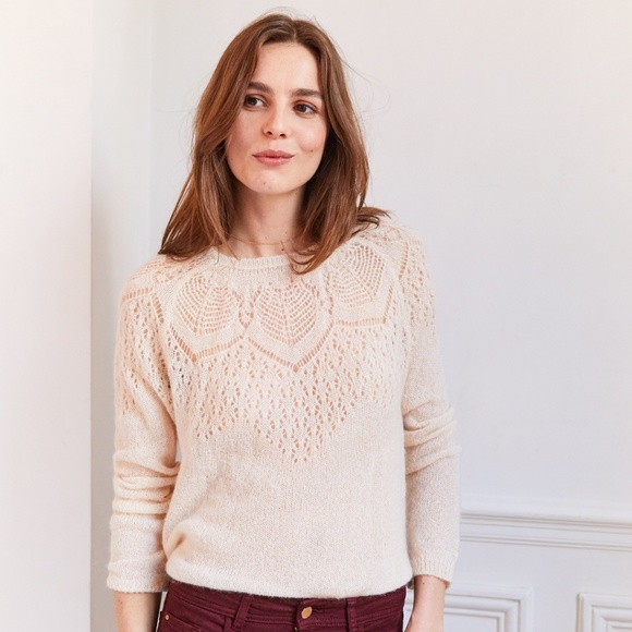 Sezane Daya Sweater In Nude Size Small Sezane Daya Sweater In Nude Size Small
